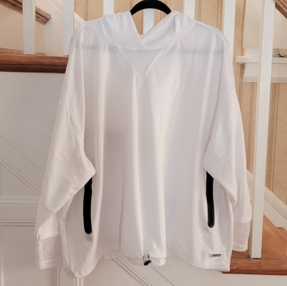 Nine West Tops - NINE WEST Active Hoodie White Pullover Plus Size 3X